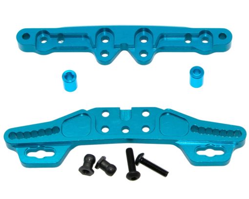 Actualizaciones Compatibles con Tamiya XV01 1/10#XV01-WRCRC Impreza WRX STI 58528 Rc Car Brazo de Suspension Oscilante Soporte de Codigo de Brazo, Copa de Direccion Soporte de Eje Motor Piezas de Aleacion Accesorio(Azul) - Imagen 5