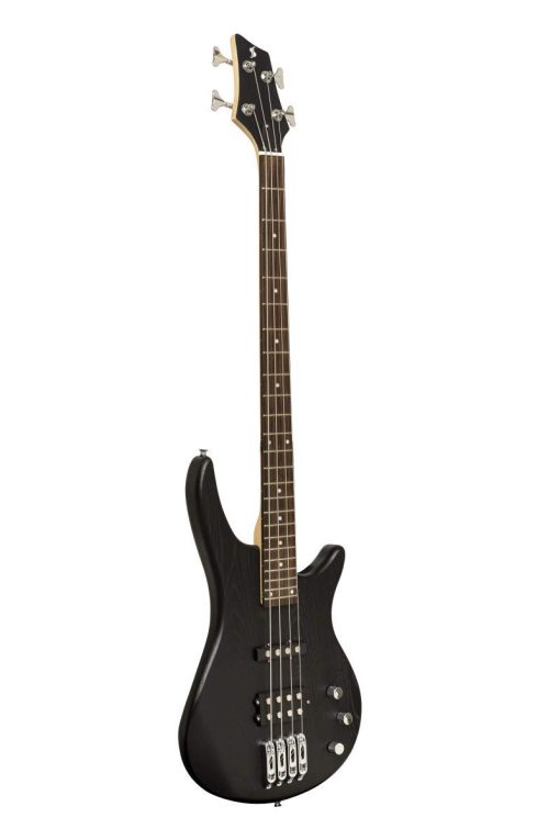 Bajo de 4 cuerdas Stagg, diestro, negro, tamano completo (SBF-40 BLK)