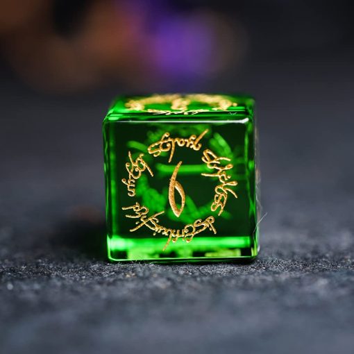 Conjunto de Dados LANGWEI DND, bonitos dados poliedricos D&D verdes de peridoto con caja de regalo, dados de rol para juegos de mesa TRPG Dungeons and Dragons,7 Piezas - Imagen 4