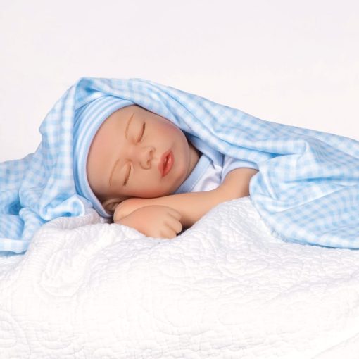 Muneca Realista Paradise Galleries - Bebe Reborn de 20" que Parece Real en Manta a Cuadros, Set de Regalo de 5 Piezas para Edades 3+