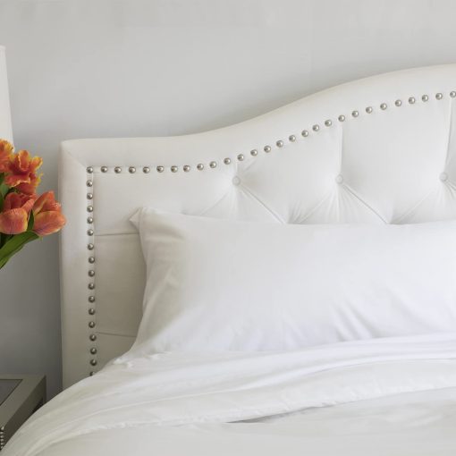 Juego de sabanas blancas PeachSkinSheets clasicas - Nivel de suavidad de 1500tc - Sabanas refrigerantes extra suaves para personas que duermen calientes y sufren de sudor nocturno - Tamaño Queen