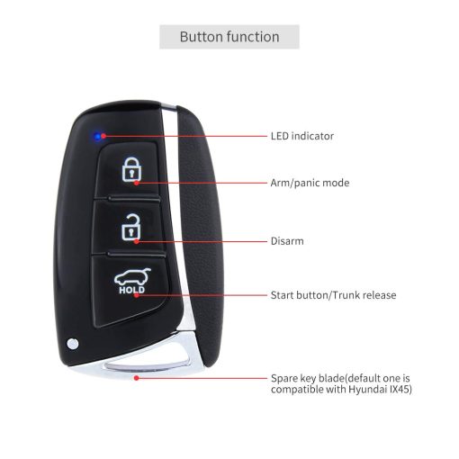 EASYGUARD EC002-HY-NS Sistema de Entrada sin Llave con Control Remoto de Arranque Remoto Boton de Encendido tactil Teclado de Contrasena de Golpe de Advertencia - Imagen 2
