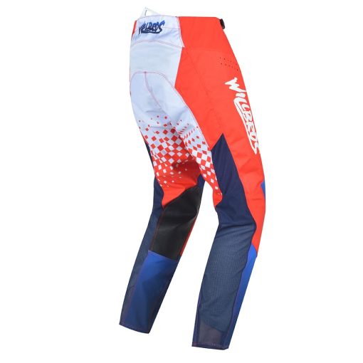 Pantalones de Motocross Willbros MX para Moto Dirt Bike Off-Road Riding ATV MTB BMX Enduro Carrera de Montana Descenso Rojo Azul S=30 - Imagen 3