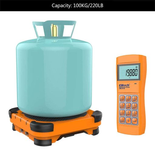 Bascula de refrigerante inalambrica Elitech LMC-310A HVAC Freon Bascula de pesaje 330lbs Control remoto con valvula de carga automatica - Imagen 2