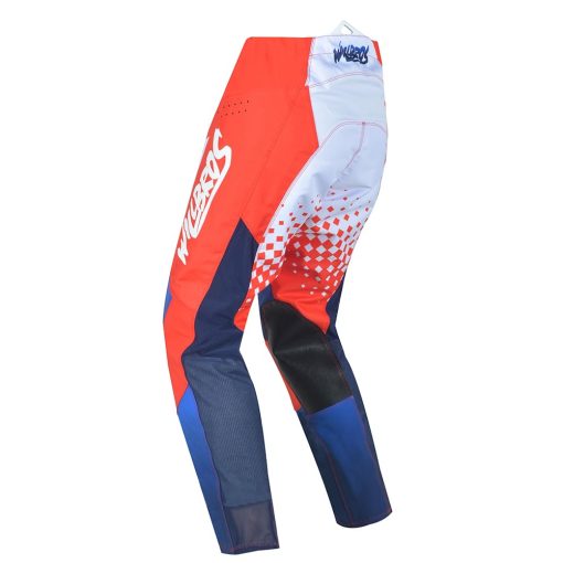 Pantalones de Motocross Willbros MX para Moto Dirt Bike Off-Road Riding ATV MTB BMX Enduro Carrera de Montana Descenso Rojo Azul S=30 - Imagen 4