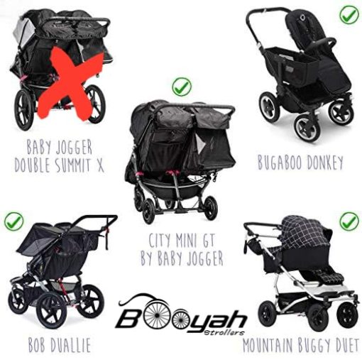 Organizador doble para carriola Bob Duallie y Baby Jogger City Mini GT Negro - Imagen 4