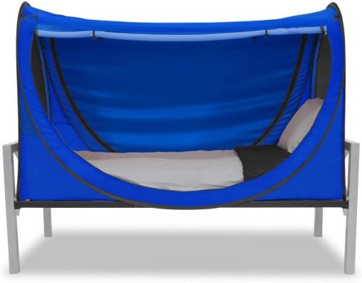 porayhut Privacy Pop up Eclipse Tienda de Cama con Cortinas (Azul, tamaño Full)