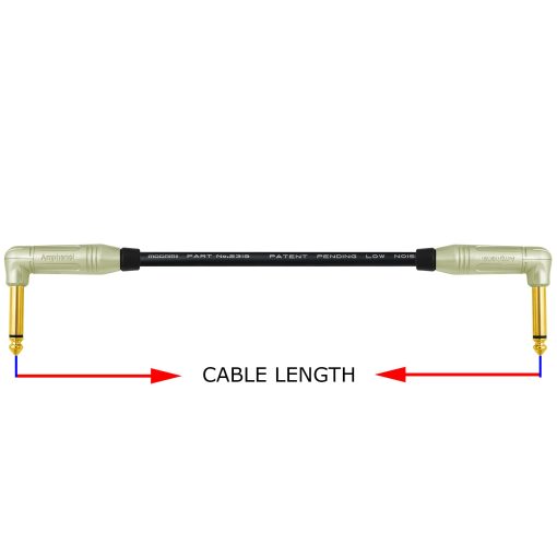 2 Unidades - 9 Pulgadas - Cable de Pedal, Efectos, Patch, instrumento PERSONALIZADO utilizando cable Mogami 2319 y conectores de oro TS Amphenol ACPM-RN-AU de la serie M de WORLDS BEST CABLES - Imagen 2
