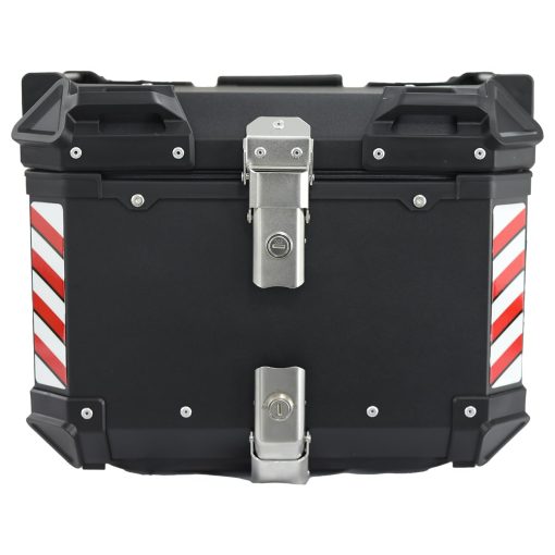 Caja Superior de Motocicleta WANSLO 45L de Aluminio Grueso a Prueba de Agua con Cerradura de Seguridad - Negro (45L) - Imagen 6