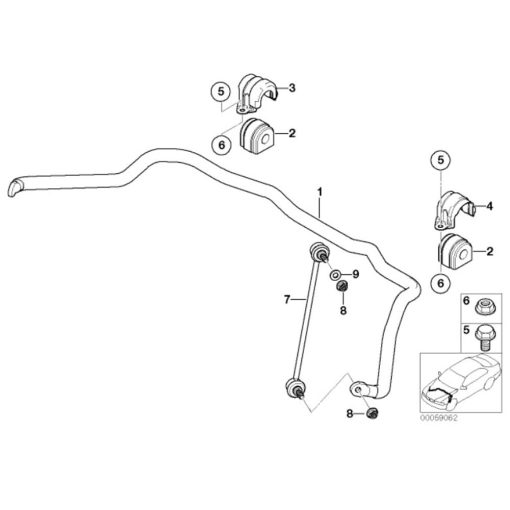 Juego de 4 Enlaces Estabilizadores de Barra de Rodillo Delantero y Bujes de Barra de Rodillo Delantero BEMWQ Compatible con BMW 2000-2006 BMW X5 E53 31356750703 31356750704 31351097021 - Imagen 9