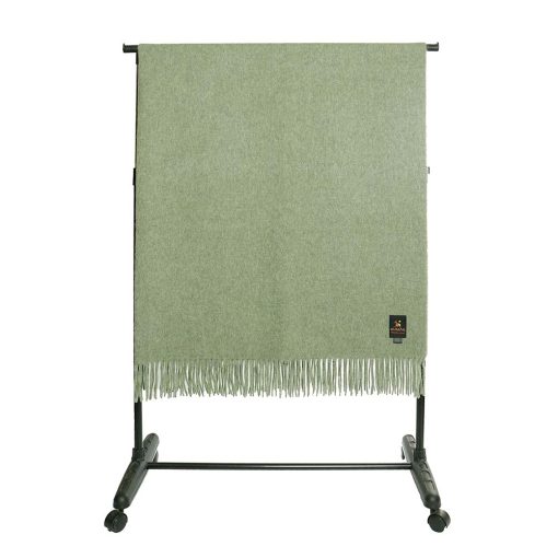 Manta de Lana de Alpaca Superfina - Mantas de Lana de Alpaca Merino Liviana para Usar en Interiores o Exteriores | Suave Manta de Lana de Alpaca Peruana Manta de Lana Solida 72" x 60" (Verde Hoja) - Imagen 5
