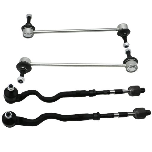 Kit de suspension delantera Chefull de 8 piezas: Brazo de control inferior, buje, ensamblaje de varilla de direccion interior y exterior, enlace de barra estabilizadora compatible con BMW E46 318i 320i 323Ci 328i 328Ci 323i 325i 325Ci 330i 330Ci RWD 1999-2006 - Imagen 4
