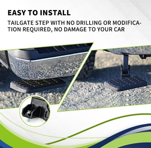 Paso de cama trasera Tailgate Bedstep Apto para Toyota Tundra 2022 2023 Plegable Paso de camion retractil Paso de parachoques reemplazar # PTS30-34000 - Imagen 7