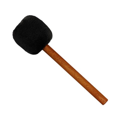 Mazo de Gong con Mango de Madera de Sapele y Cabeza de Vellon Suave  HECHO EN ALEMANIA  para Meditacion, Terapia de Sanacion de Sonido y Yoga, GARANTiA DE 2 AnOS