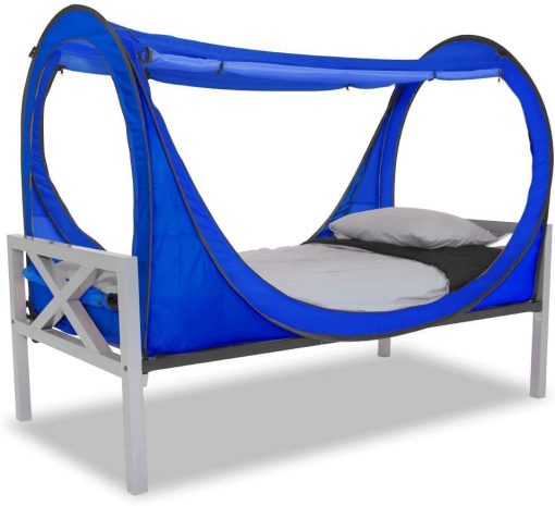 porayhut Privacy Pop up Eclipse Tienda de Cama con Cortinas (Azul, tamaño Full) - Imagen 4