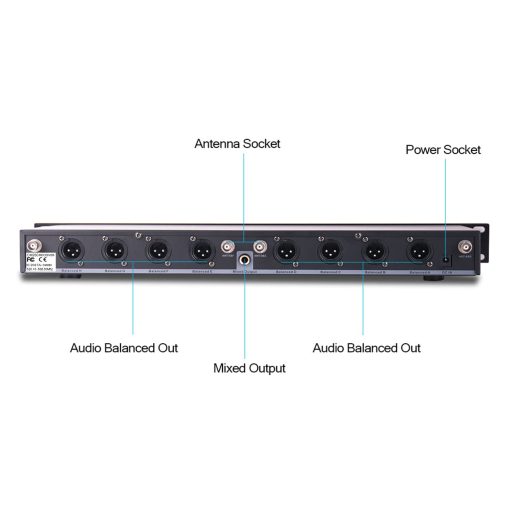 Sistema de Microfono de Gooseneck Profesional de 8 Canales UHF XTUGA CM280 para Conferencias Grandes Micros de Mesa Frecuencia Fija Super-Bajo Ruido de Fondo (Frecuencia A) - Imagen 7