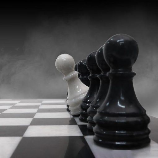 Juego de Ajedrez de Marmol Marble Range con Caja de Almacenamiento 15" Pulgadas Tablero Hecho a Mano para 2 Jugadores - Juego de Ajedrez Negro y Blanco para Uso en Exteriores y Decoracion del Hogar - Imagen 3
