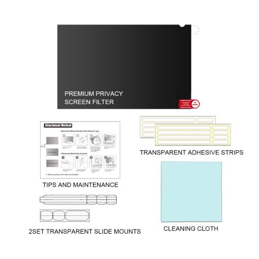Filtro de Privacidad para Monitor WELINC de 21 Pulgadas (Medido diagonalmente) 16:10 Ancho - Ancho 17.8 Pulgadas (452 mm), Alto 11.14 Pulgadas (283 mm) Excepto Bordes - ?Por favor, Verifique las Dimensiones de la Pantalla! - Imagen 8