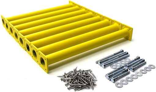Kit de Peldanos de Barra de Mono de Acero Resistente Eastern Jungle Gym - 15-1/8" Peldanos de Escalera Recubiertos de Polvo Amarillo, Completo con Hardware de Montaje y Guia de Instalacion, Ideal para Juegos de Columpios y Parques Infantiles