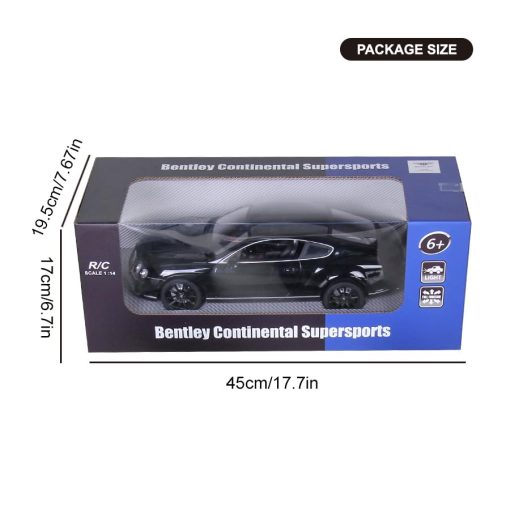 Coche de Control Remoto Vinie para Ninos, RC Cars Bentley GT Supersport, Escala 1:14 Juguetes Oficiales con Licencia para Ninos, Coche de Deriva con Luces LED Geniales, Regalo de Cumpleanos para Nino de 4 5 6 7 8 9 10 11 12 Anos (Negro) - Imagen 8
