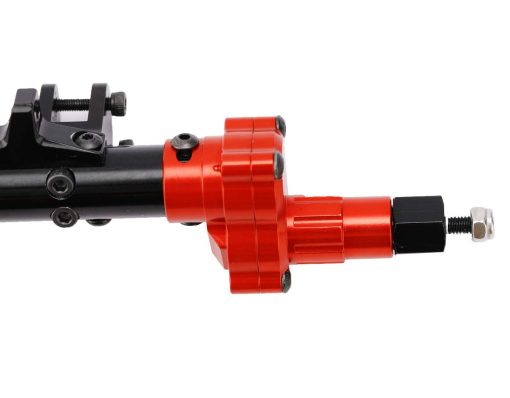 Eje delantero y trasero de portales de aluminio para 1/10 Axial Wraith 90018 90048 90053 90018 90020 90045 90056 RR10 Coche de Crawler RC (Negro con Rojo) - Imagen 5