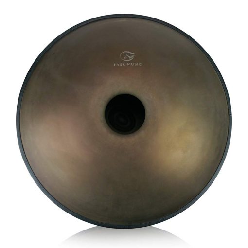 Handpan "Lark Music" en Re Menor 9 notas tambor de acero (58cm de diametro, Superficie Bronce (D Menor) 9 notas D3 A Bb C D E F G A) - Imagen 3