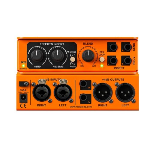 Paquete de Interfaz de Efectos Estereo y Reamper Radial Engineering EXTC con Cable de Microfono Pig Hog de 10 pies y Paño de Pulido de Instrumentos de Audio Liquido - Caja de Reamp - Imagen 3