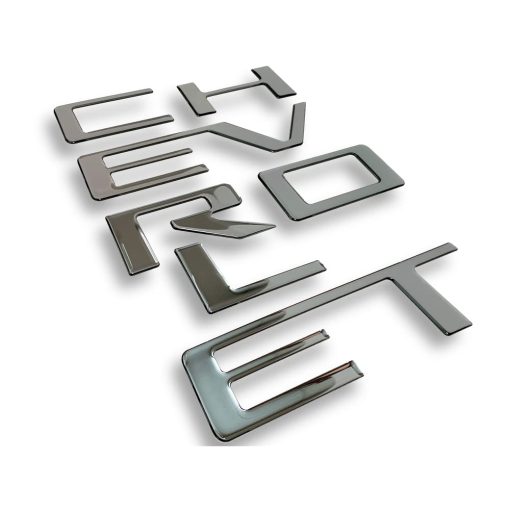 Nox Lux Letras en relieve 3D de uretano para porton trasero de Chevrolet compatibles con modelos 2021-2022 de Colorado (Cromo liquido) - Imagen 2