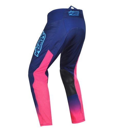 Pantalones de Motocross Willbros MX para Hombre y Mujer Azul Rosa M=32 - Imagen 4