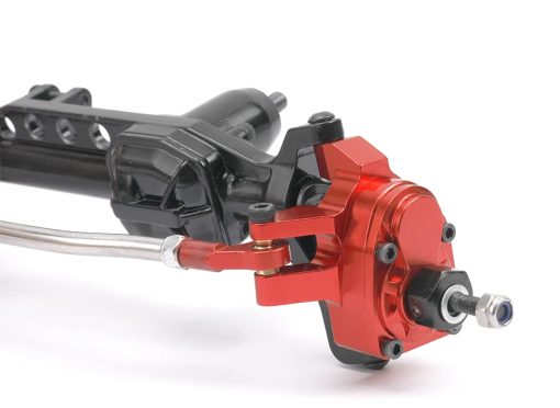 Eje delantero de aleacion de aluminio para Axial SCX10 III AXI03007 1/10 RC Crawler Upgrades (Rojo y Negro, Delantero) - Imagen 4