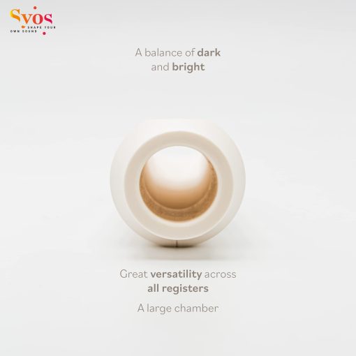 Boquilla de Saxofon Tenor Syos, Modelo Steady, Abertura de 7, Blanco artico - Imagen 4