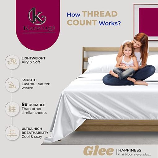 Juego de sabanas divididas (5 piezas) para cama ajustable Split California King 100% algodon egipcio 800 hilos Juego de sabanas para Split California King, 18" Bolsillo profundo Juego de sabanas para cama ajustable, Solido en color verde salvia - Imagen 8