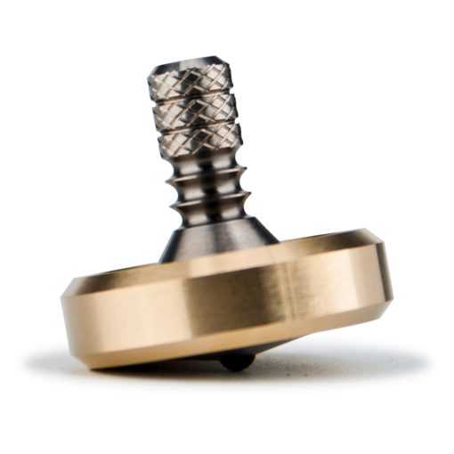 Trompo Premium DjuiinoStar, Collar de Laton con Vastago de Titanio, 8-10 Minutos, Juguete de Escritorio de Precision DST-814R - Imagen 4