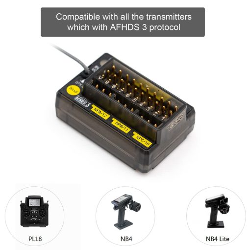 Receptor Flysky FGr12B 2.4GHz 12CH PWM PPM Ibus para transmisores AFHDS3 Modulos RF NB4 PL18 NB4 Lite RC Car Boat Vehicle - Imagen 6