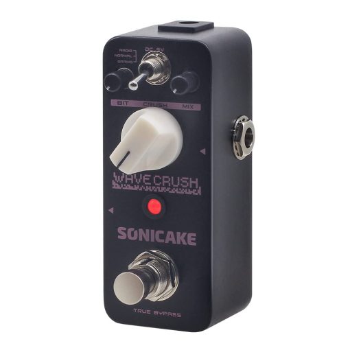 Pedal de Guitarra Bitcrusher SONICAKE Wave Crush Reductor Digital de Bitcrusher Rojo Efecto de Guitarra Sintetizador LoFi Bypass Verdadero