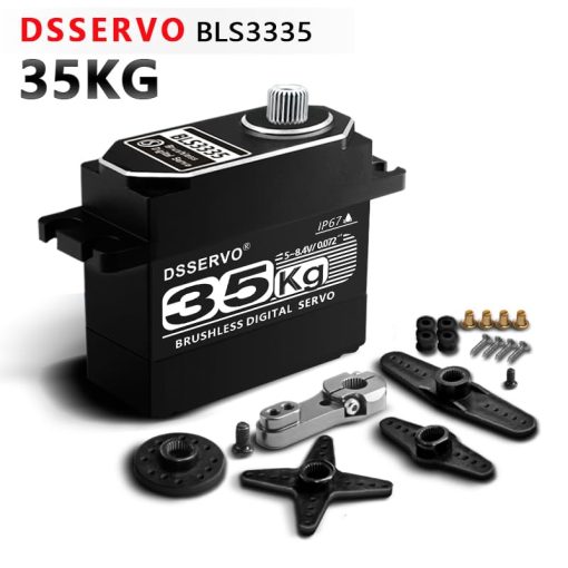 Servo Digital rapido con engranajes de metal completo a prueba de agua y alto torque para coche RC 1/8 1/10 1/12 / Servo de coche RC a prueba de golpes (Cubierta de metal completo 35 kg-270?) - Imagen 2