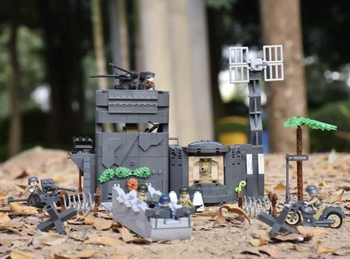 Set de Construccion de Bloques Militar General Jim - Muralla Atlantica Alemana Playa de Normandia Dia D Modelo de Bloques de Construccion Ideal Regalo para Entusiastas de la Historia, Adolescentes y Adultos - Imagen 6
