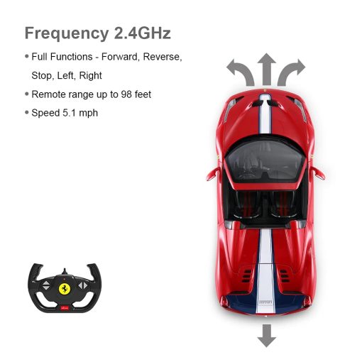 Coche de Control Remoto Rastar | Coche de Juguete a Escala 1/14 Ferrari 458 Special A, para Ninos, Apertura y Cierre Automatico, Rojo - Imagen 6
