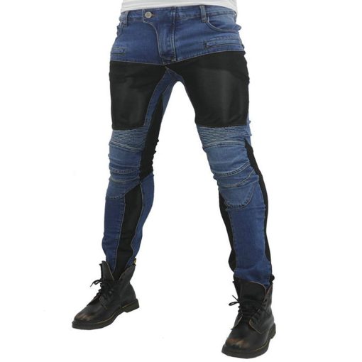 Pantalones de Moto para Hombre con Proteccion de Rodilla y Cadera (Azul, S=28) - Imagen 4