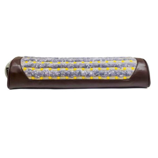 Almohada de Refuerzo Calentada con Infrarrojos Lejanos HealthyLine - Forrada con Piedras Preciosas de Amatista Triturada - Soporte Lumbar - 17 x 5.5 x 3 pulgadas - Imagen 5
