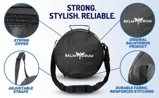 Bolsas para Tambor de Leng?eta de Acero, Bolsas Acolchadas para Instrumento de Percusion Tambor Handpan con Correa para el Hombro (Negro-10in) - Imagen 8