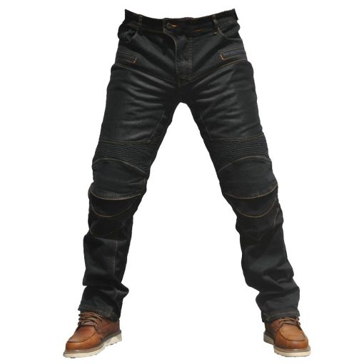 2019 Pantalones de moto para hombre con proteccion de rodilla y cadera y certificacion europea (Negro, L=32) - Imagen 8