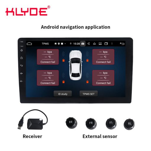Sistema de Monitoreo de Presion de Neumaticos CAWELL+KLYDE, 5 Modos de Alarma, con 4 Sensores Externos TPMS, Sensor de Presion de Neumaticos, Muestra en Tiempo Real Presion y Temperatura - Imagen 3