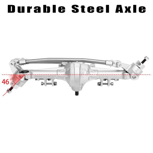 Set de ejes delanteros y traseros de aluminio GLOBACT para 1/10 Axial SCX10 I II RC Crawler Car Upgrade Accessories (Plata) - Imagen 4