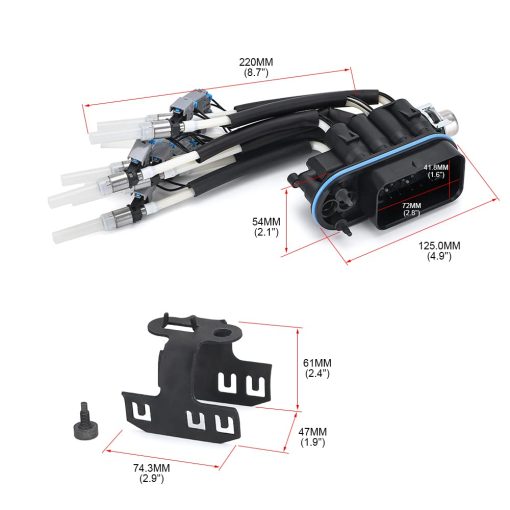 Inyector de combustible de araña central PTNHZ FJ504 con soporte, conversion de SCPI a MFI, reemplazo de 19210687 FJ10566 217-3029 89060440 compatible con Chevrolet GMC V8 5.7L 5.0L 96-02 - Imagen 4