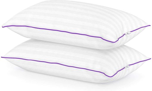 Almohadas de Lujo para Hotel Queen Anne - Paquete de Dos (2) - Majesty Down - Alternativa Sintetica al Plumon - Almohadas Antialergicas Sin Alergias - Hechas en EE. UU. (Estandar Mediano) - Imagen 3