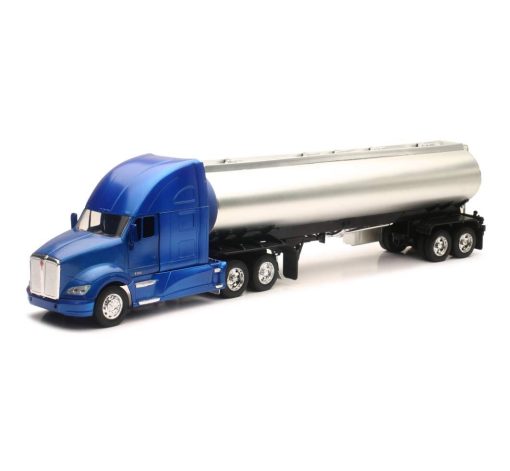 Nuevo Ray 12223D 1:32 Trucker de larga distancia - Kenworth T700 Tanque de petroleo (Cromo/Negro)