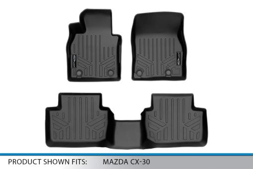 SMARTLINER Juego de Tapetes de Piso Negro a Medida para Mazda CX-30 2020-2023 (Solo FWD) - Imagen 5