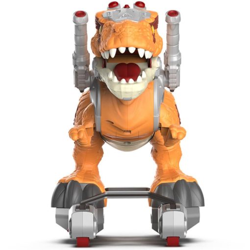 Carrito montable de dinosaurio para ninos pequenos, Carrito empujable y montable con bateria, juguete deslizante electrico de pie a piso con musica, luces y humo para ninos pequenos - Imagen 2