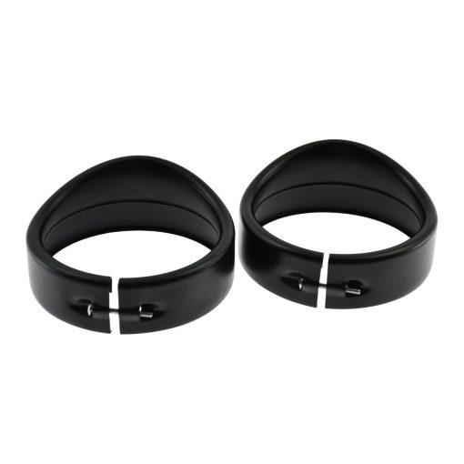 Juego de Anillo de Moldura para Faro de 7 pulgadas y Anillo de Moldura para Luces Antiniebla de 4 1/2" con Juego de Anillo de Moldura para Luz de Giro Ajuste para Harley Softail Touring Negro - Imagen 5